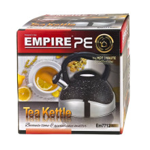 Чайник для плити Empire EM-7712 Фоно нержавіюча сталь 3 л чорний зі сріблястим (RZN-23103161) Чайник для плити Empire EM-7712 Фоно нержавіюча сталь 3 л чорний зі сріблястим (RZN-23103161)