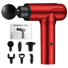 Масажер портативний Fascial BG-128/MG-201 перкусійний червоний (RZN-23103189) Масажер портативний Fascial BG-128/MG-201 перкусійний червоний (RZN-23103189)