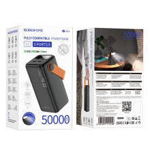 Універсальна мобільна батарея 50000 mAh BOROFONE BJ66A Magnifico 22.5 W повербанк з дисплеєм чорний (RZN-23103961)