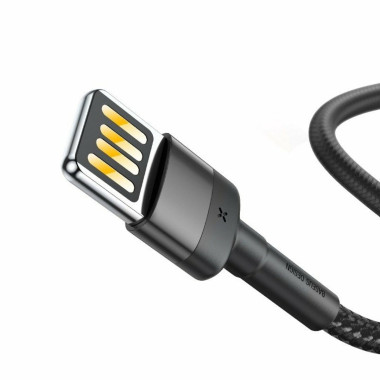 Кабель USB/Apple Lightning 1 м Baseus Cafule Cable Special Edition 2.4 А чорний (RZN-23098652)
