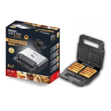 Мультимейкер 4в1 Zepline ZP-801 антипригарне покриття 2200 Вт чорний зі сріблястим (RZN-23101037)