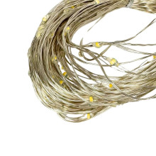 Світлодіодна гірлянда-нитка мідний дріт 400 LED Роса D-Top-19 USB з пультом крапля 40 м теплий білий (RZN-23101033)