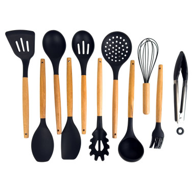 Кухонний набір MAGIO MG-1141 настільний 11 предметів силікон чорний (RZN-23102995)