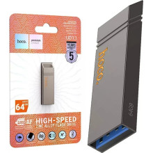Флеш пам'ять USB 64 GB Hoco UD13 Clever USB 3.2 сірий (RZN-23104419) Флеш пам'ять USB 64 GB Hoco UD13 Clever USB 3.2 сірий (RZN-23104419)