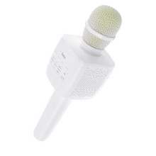 Мікрофон динамічний бездротовий HOCO BK5 Cantando для караоке Bluetooth білий (RZN-23105887)