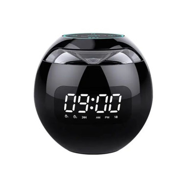 Колонка портативна з годинником Kimiso KMS-K12 Bluetooth LED чорний (RZN-23096495)