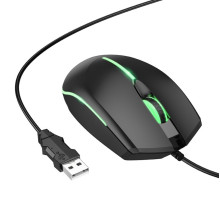 Комп'ютерна миша дротова Hoco GM37 Wonderful з підсвіткою чорний (RZN-23103265)