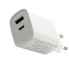Зарядний блок живлення Type-C+USB XO CE30 30 W білий (RZN-23105471)