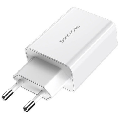 Зарядний блок живлення USB BOROFONE BA21A Long 18 W 9 V 2 A білий (RZN-23098852)