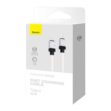 Кабель Type-C/Apple Lightning 2 м Baseus CoolPlay 20 Вт білий (RZN-23104842)