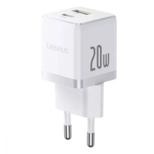 Зарядний блок живлення Type-C+USB Baseus Palm 20 W 12 V 3 А білий (RZN-23104631)