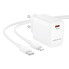 Зарядний пристрій з кабелем Tурe-C/Apple Lightning 1 м BOROFONE ВN28 30 W 2.5 А 12 V білий (RZN-23102065)