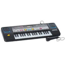 Іграшковий синтезатор MQ3782 з мікрофоном 43 см чорний (RZN-23098522)