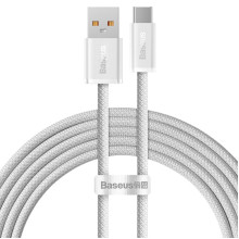 Кабель USB/Type-C 2 м Baseus Dynamic 100 Вт білий (RZN-23103491)