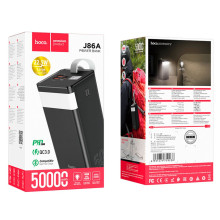 Універсальна мобільна батарея 50000 mAh Hoco J86A Powermaster 22.5 W повербанк з дисплеєм чорний (RZN-23099866)