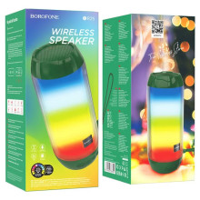 Колонка портативна BOROFONE BR25 Crazy sound LED Bluetooth FM зелений (RZN-23105073)
