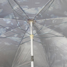 Пляжна садова парасолька 2.5 м Best-13 Хмаринки Anti-UV з нахилом блакитний (RZN-23105930)