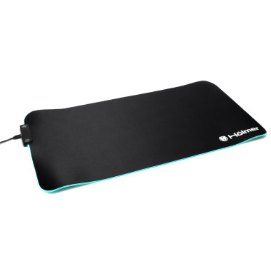 Килимок комп'ютерний Hölmer GMP-02RGB текстиль 800 х 300 мм з підсвіткою чорний (RZN-23105702)
