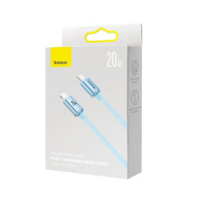 Кабель Type-C/Apple Lightning 1.2 м Baseus Crystal Shine Series 20 Вт блакитний (RZN-23101318)