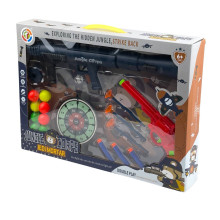 Набір іграшкової зброї PT015-1 пластикові м'ячики стріли-присоски м'які кулі-присоски різнобарвний (RZN-23104386)