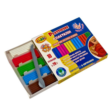 Набір пластиліну 10 кольорів Class 7645C восковий зі стеком (RZN-23105595)