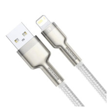Кабель USB/Apple Lightning 1 м Baseus Cafule Series Metal 2.4 А білий (RZN-23102076)
