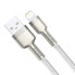 Кабель USB/Apple Lightning 1 м Baseus Cafule Series Metal 2.4 А білий (RZN-23102076)