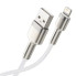 Кабель USB/Apple Lightning 1 м Baseus Cafule Series Metal 2.4 А білий (RZN-23102076)