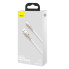 Кабель USB/Apple Lightning 1 м Baseus Cafule Series Metal 2.4 А білий (RZN-23102076)