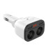 Автомобільний зарядний пристрій 2xUSB HOCO Z28 Power з дисплеєм та прикурювачами 100 W білий (RZN-23106415)