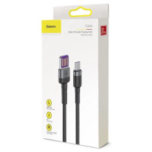 Кабель USB/Type-C 1 м Baseus Cafule HW QC USB Double-sided Blind Interpolation 40 Вт 5 А чорний з сірим (RZN-23102078)