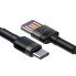 Кабель USB/Type-C 1 м Baseus Cafule HW QC USB Double-sided Blind Interpolation 40 Вт 5 А чорний з сірим (RZN-23102078)