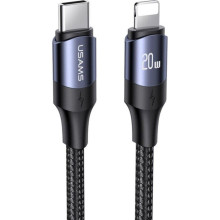 Кабель Type-C/Apple Lightning 2 м Usams US-SJ522 20 Вт чорний (RZN-23101576)