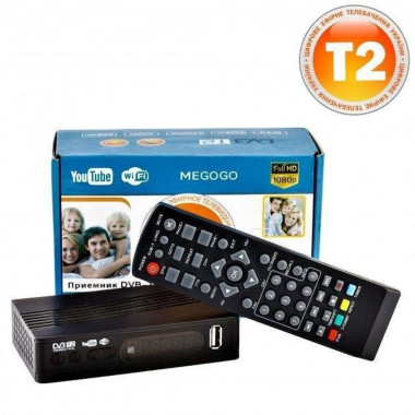 Тюнер T2 MG811 для цифрового ТВ, приставка з переглядом YouTube, IPTV, WiFi, HDMI, USB, MEGOGO (RZN-23093080)