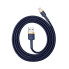 Кабель USB/Apple Lightning 1 м Baseus Cafule Cable 2.4 А синій (RZN-23099901)