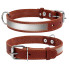 Нашийник для собак М світловідбиваючий Collar 02496 шкіра 25 мм 38-50 см коричневий (RZN-23100841)