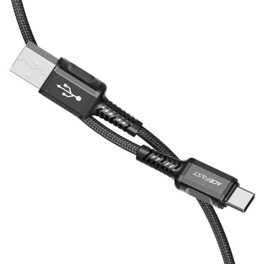 Кабель USB/Type-C 1.2 м ACEFAST С10-04 3 А чорний (RZN-23099921)