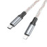 Кабель Type-C/Apple Lightning 1 м HOCO U112 Shine PD 20 Вт 3 А з підсвічуванням сірий (RZN-23098778)