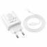 Зарядний пристрій з кабелем Type-C+USB/Apple Lightning 1 м HOCO C80A Plus Rapido 20 W 5 V білий (RZN-23098779)