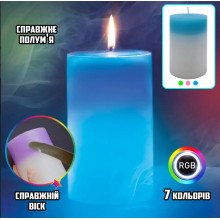 Декоративна воскова свічка з ефектом полум'я і led підсвіткою Candle magic (RZN-23095502)