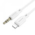 Аудiокабель Apple Lightning/3.5 мм AUX 1 м BOROFONE BL18 білий (RZN-23099909)