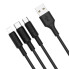 Кабель 3в1 USB/Apple Lightning+Type-C+microUSB 1 м HOCO X25 2 A чорний (RZN-23098655)