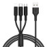 Кабель 3в1 USB/Apple Lightning+Type-C+microUSB 1 м HOCO X25 2 A чорний (RZN-23098655)