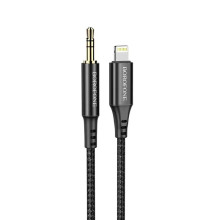 Аудiокабель Apple Lightning/3.5 мм AUX 1 м BOROFONE BL7 Digital Audio чорний (RZN-23099928)