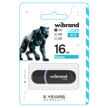 Флеш пам'ять USB 16 GВ Wibrand Panther USB 2.0 чорний (RZN-23098569)