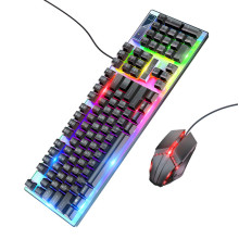 Комплект дротовий клавіатура та миша HOCO GM18 Luminous gaming RGB чорний (RZN-23099852)