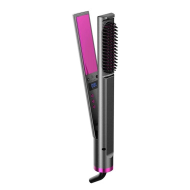 Плойка випрямляч волосся Hair Straightener 3в1 керамічне покриття 60 Вт чорний з рожевим (RZN-23092972)