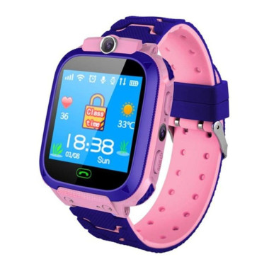 Дитячий смарт-годинник Kids SM Q12B Android iOS 350 мАг Pink (RZN-23098553)