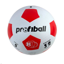 М'яч футбольний №5 Profiball VA-0014-1 білий з червоним (RZN-23099741)