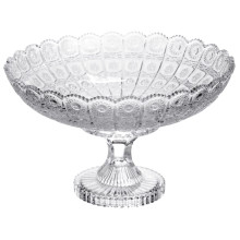 Фруктовница на ножке стеклянная Queen Lace 32 см под хрусталь Yiwu HP-34-47 (LG-HP-34-47)